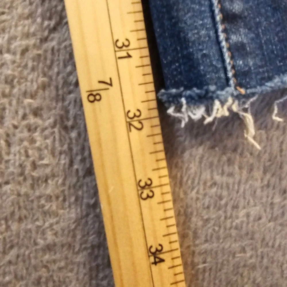 Judy Blue Control Top Flare Jeans 16W Medium Wash Raw Hem High‎ Rise - Picture 8 of 9